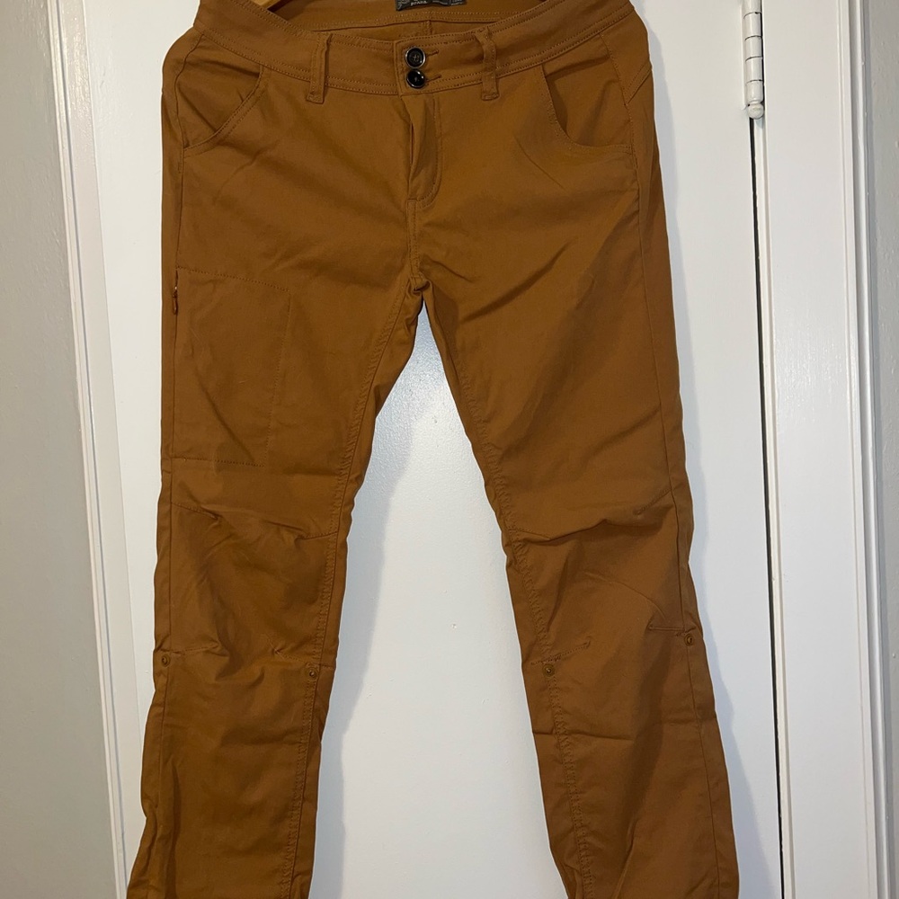 Prana Brown Cargo Pants with Reinforced Knees
